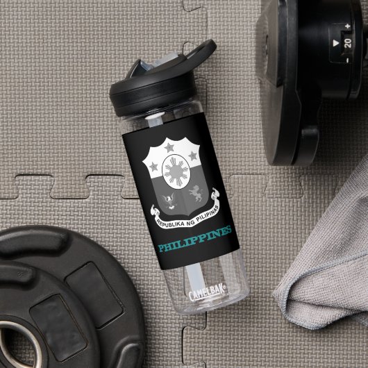 Bouteille D'eau Philippines Fitness, armoiries/drapeau des Philipp (Droite)