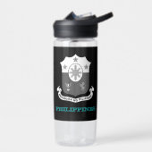 Bouteille D'eau Philippines Fitness, armoiries/drapeau des Philipp (Gauche)