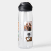 Bouteille D'eau Photo collage famille meilleur nom d'amis (Arrière)