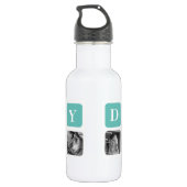 Bouteille D'eau Photo Collage moderne Happy Fête des pères Cadeau (Dos)