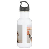 Bouteille D'eau Photo Collage moderne Meilleur Chien Maman Jamais (Dos)