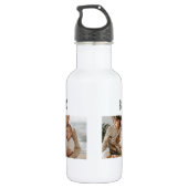 Bouteille D'eau Photo Collage Moderne & Meilleure Famille Jamais M (Dos)