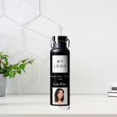 Bouteille D'eau Photo du logo de l'entreprise en noir blanc