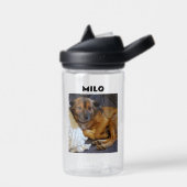 Bouteille D'eau Photo et nom personnalisé de l'animal de compagnie (Gauche)