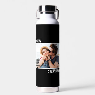 Bouteille D'eau Photo personnalisé Black Grunge You Rock My World