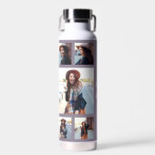 Bouteille D'eau Photo violet script de graduation moderne élégant (Avant)