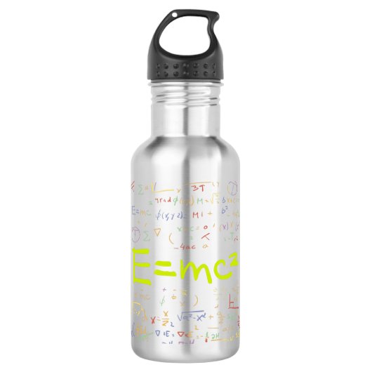 Bouteille D'eau Physique et formules mathématiques EMC2 (Devant)