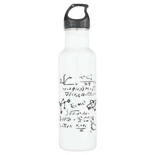 Bouteille D'eau Physique Math Formule Enseignant Molécules étudian (Devant)