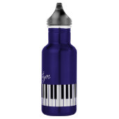 Bouteille D'eau Piano Keyboard Music Nom de l'enseignant en Script (Droite)
