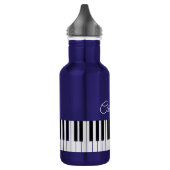 Bouteille D'eau Piano Keyboard Music Nom de l'enseignant en Script (Gauche)