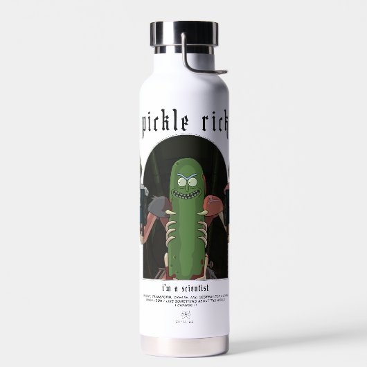 Bouteille D'eau Pickle Rick - Je suis un scientifique Citation gra (Gauche)