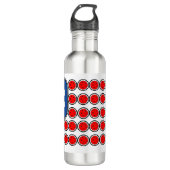 Bouteille D'eau Pickleball American Drapeau rouge blanc et bleu (Devant)