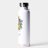 Bouteille D'eau Pickleball avec de belles fleurs (Gauche)