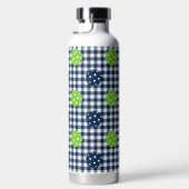 Bouteille D'eau Pickleball Gingham Prépa - Navy & Lime (Droite)