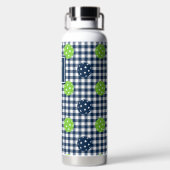 Bouteille D'eau Pickleball Gingham Prépa - Navy & Lime (Plage)