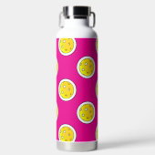 Bouteille D'eau Pickleball Jaune Pickleballs Pois Hot rose (Avant)