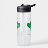 Bouteille D'eau Pickleball Mariage rose et vert Preppy (Gauche)