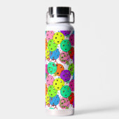 Bouteille D'eau Pickleball Party Confetti et Pickleball Ballons (Arrière)