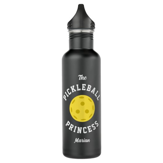 Bouteille D'eau Pickleball Princess Cute Fun Typographie (Gauche)