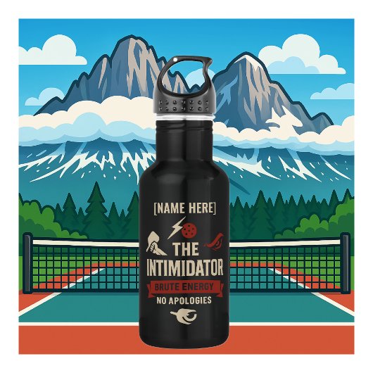 Bouteille D'eau Pickleball Water Bottle Featuring The Intimidator