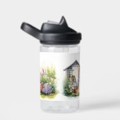 Bouteille D'eau Pierre le jardin fleuri de lapin (Arrière Complet)