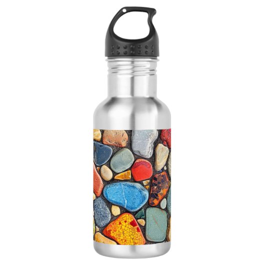 Bouteille D'eau Pierres colorées (Devant)