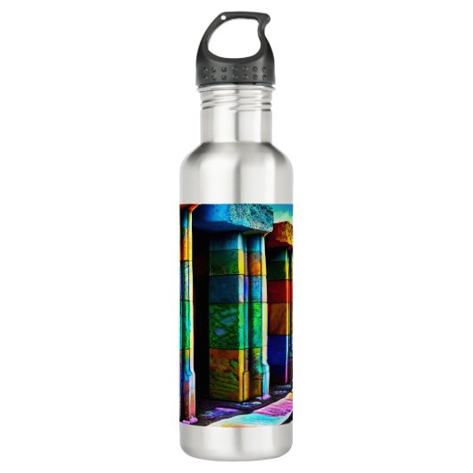 Bouteille D'eau Pierres psychédéliques (Devant)