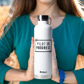 Bouteille D'eau Pilote moderne en cours et avion, Voyage personnal