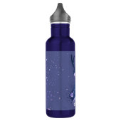 Bouteille D'eau Pinceau de peinture violet de la tige florale de W (Gauche)