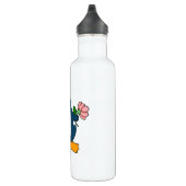 Bouteille D'eau Pingouin avec fleur de rosa (Droite)
