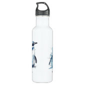 Bouteille D'eau Pingouin d'aquarelle Arctique, personnalisé (Dos)
