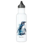 Bouteille D'eau Pingouin d'aquarelle Arctique, personnalisé (Gauche)