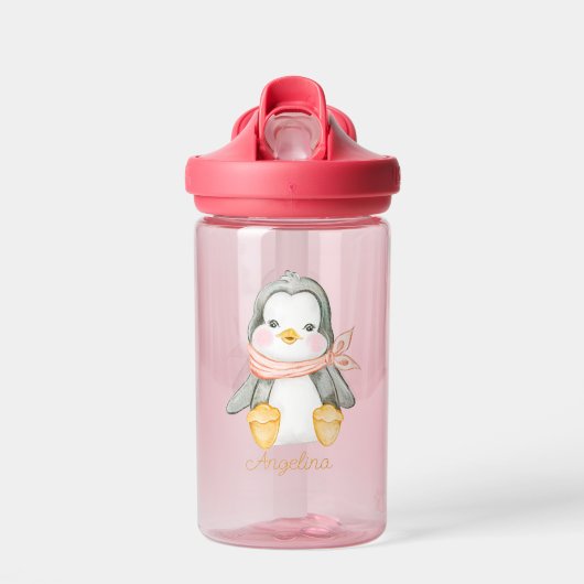 Bouteille D'eau Pingouin de dessin pour bébé personnalisé (Avant)