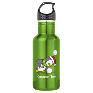 Bouteille D'eau Pingouin de Noël avec boule de neige
