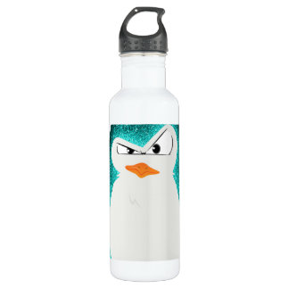Bouteille D'eau Pingouin fâché teal.png