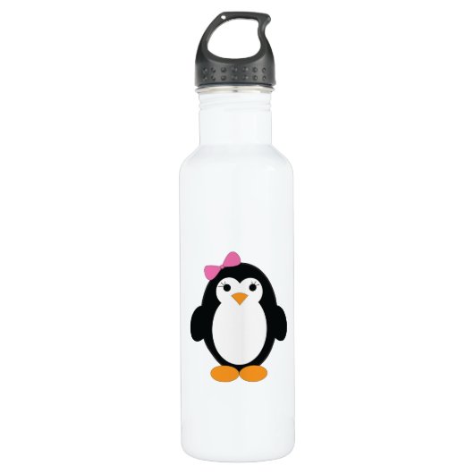 Bouteille D'eau Pingouin fille mignonne (Devant)