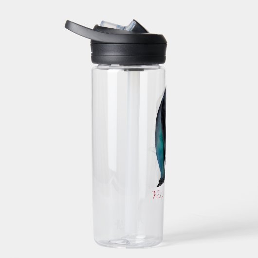 Bouteille D'eau Pingouins empereurs d'aquarelle mignons (Droite)