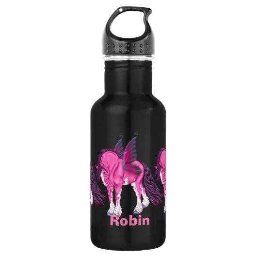 Bouteille D'eau Pink Clydesdale Imaginaire Cheval Fairy (Devant)