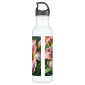 Bouteille D'eau Pink Daylily Floral (Dos)