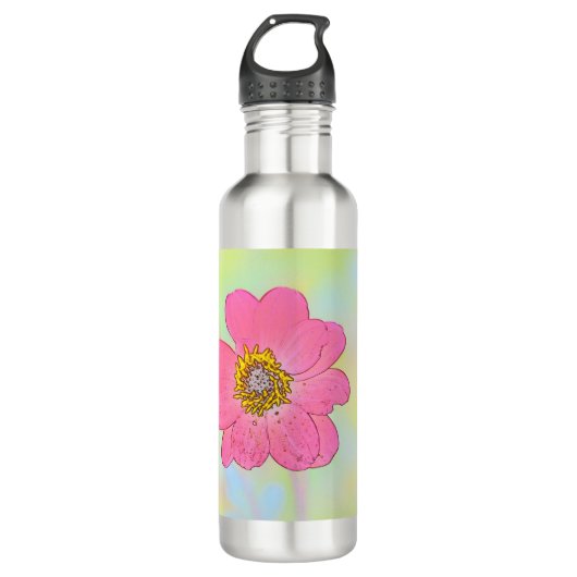 Bouteille D'eau Pink Floral Water Bottle (Devant)