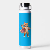 Bouteille D'eau Pink Gym Cat Water Bottle – Funny Fitness Gift (Arrière)
