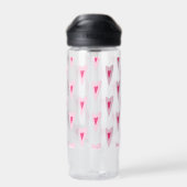 Bouteille D'eau Pink Heart Valentines Water Bottle (Arrière)