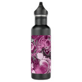 Bouteille D'eau Pink, Magenta et Black Fluid Art Pour Peinture (Droite)