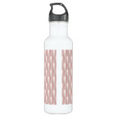 Bouteille D'eau Pink Metallic Abstrait Panier Weave Élégant Chic (Dos)