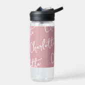 Bouteille D'eau Pink nom répétée Monogram Girl (Gauche)