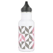 Bouteille D'eau Pink Raspberry and Silver Geometric ZigZag (Droite)