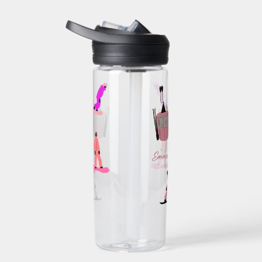 Bouteille D'eau Pink Snowboard (Droite)