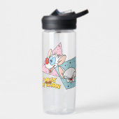 Bouteille D'eau Pinky et le cerveau | Graphiques de caractères rét (Gauche)