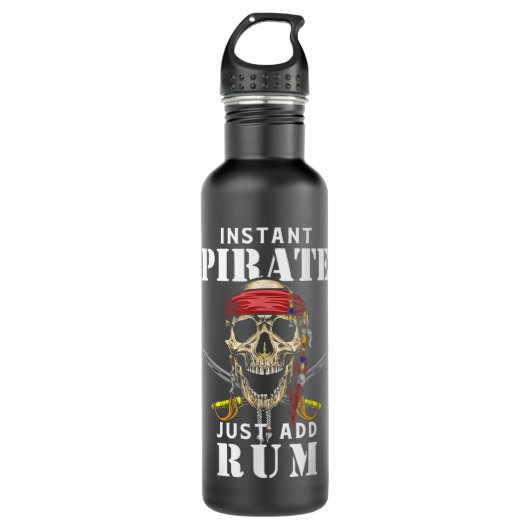 Bouteille D'eau Pirate Instantané Ajouter Juste Rum Amusant Rum Lo (Devant)