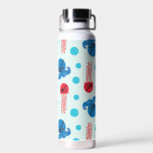 Bouteille D'eau Pirate Octopus, Pirate Jellyfish, Sea Animaux (Arrière)